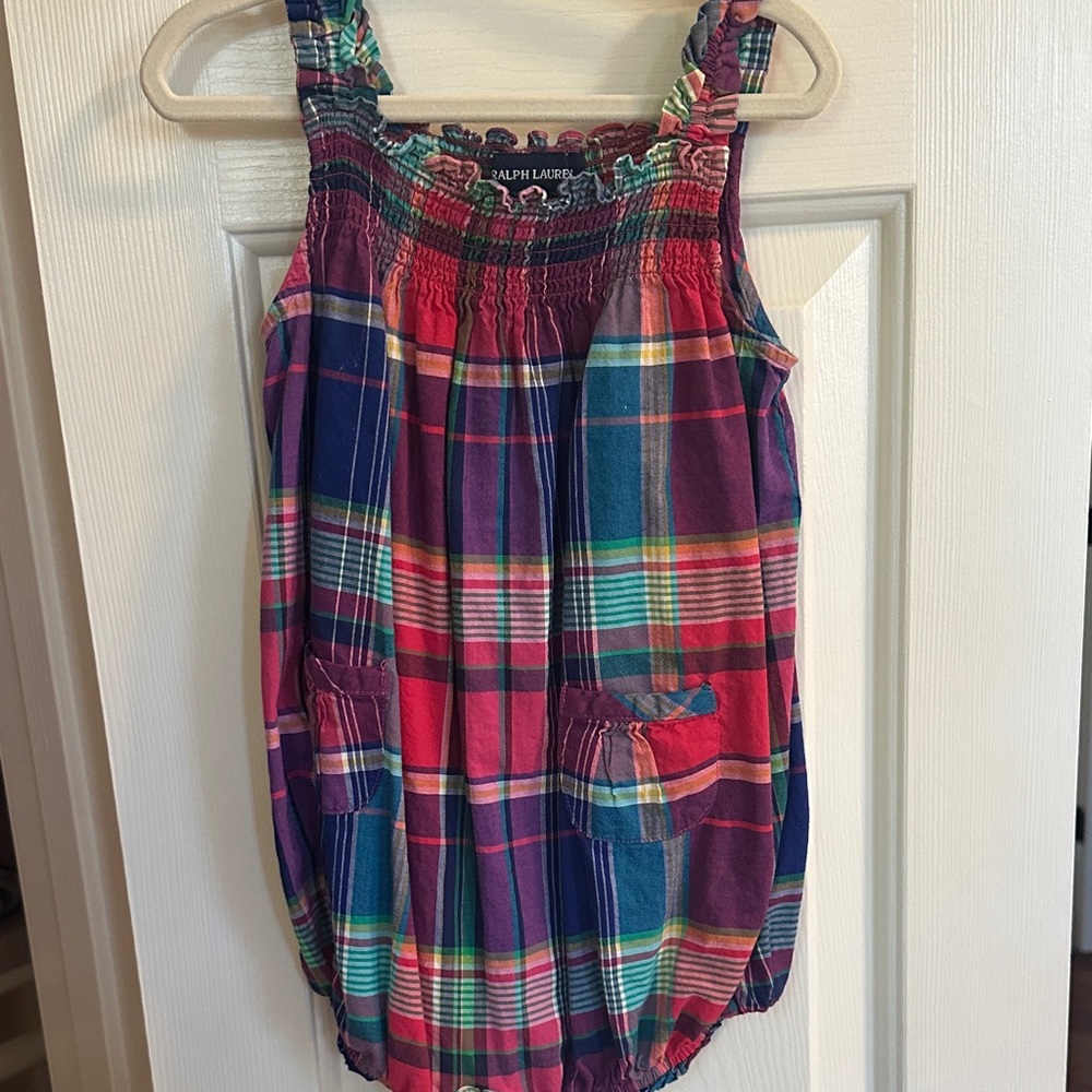 Ralph Lauren Multicolor Plaid Kids Bodysuit 18m